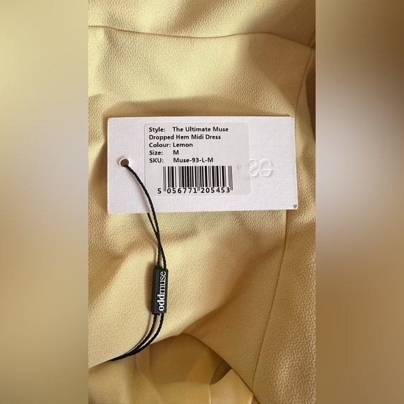Odd Muse Hem Midi Dress Size M Color Lemon NWT - Picture 6 of 8